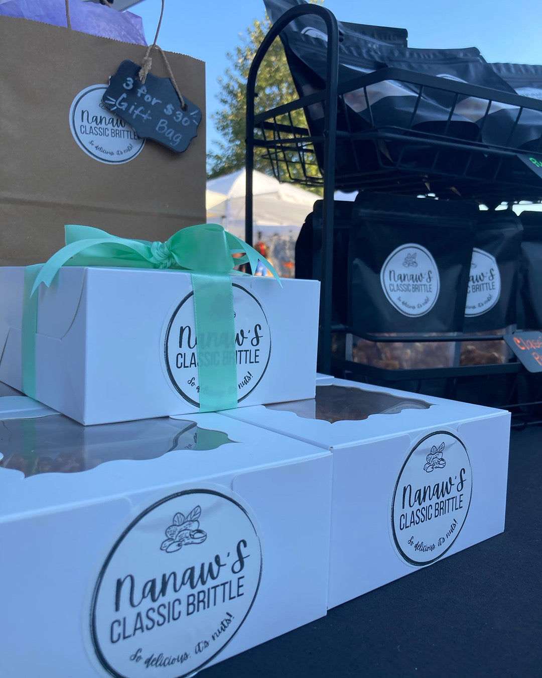 Salted Caramel Cashew Brittle Gift Box 16oz